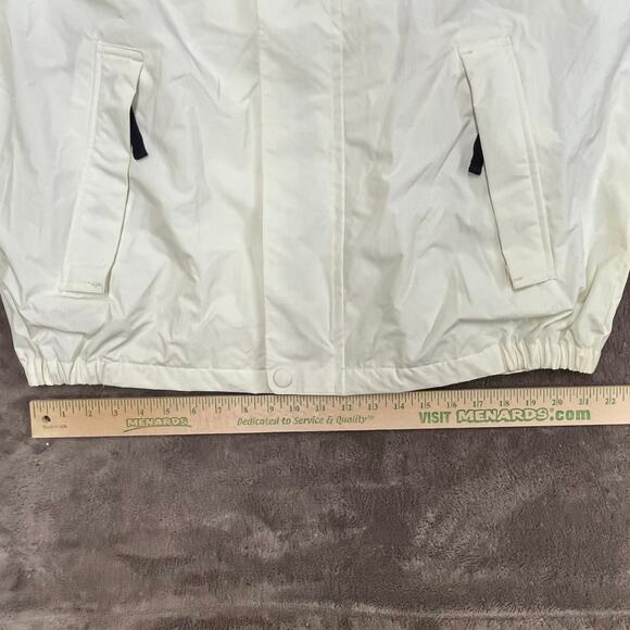 Vintage 90s Nautica Mens XL Sailing Windbreaker Raincoat NS-83 Hooded White - Picture 9 of 15